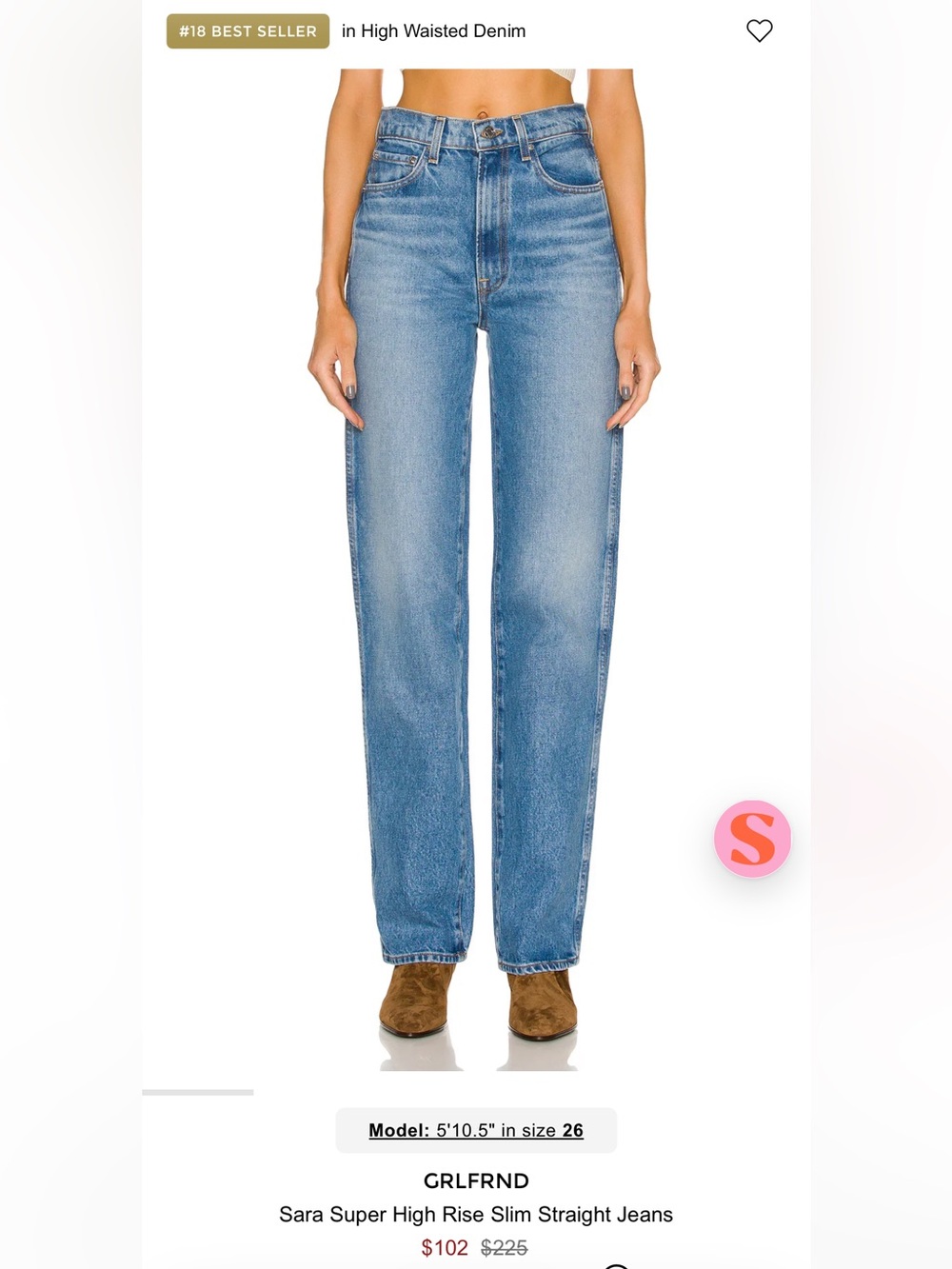 GRLFRND Sara High Rise Straight Jeans in Lenox Hill - Picture 2 of 7